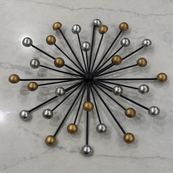 Source Unknown Other - Source Unknown Gold and Silver Starburst Wall Decor